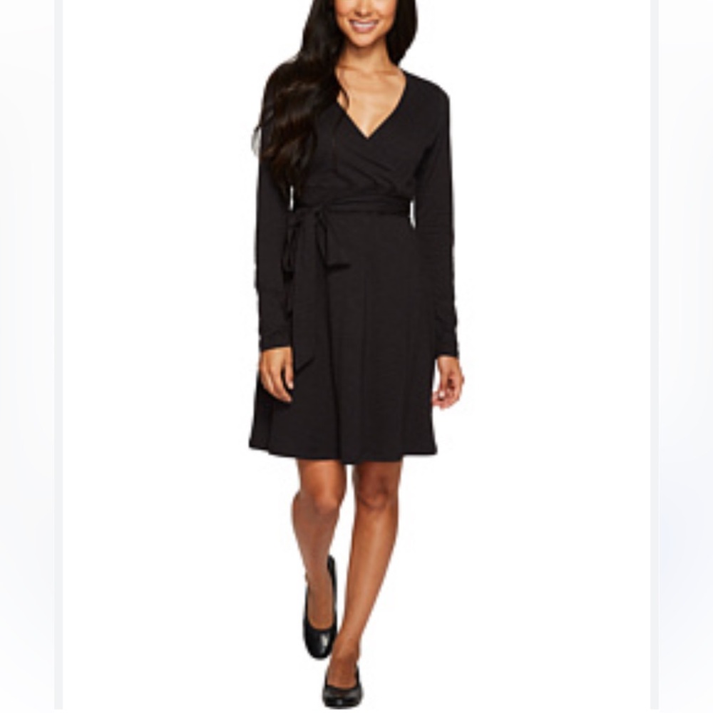 Toad&Co Black Wrap Dress